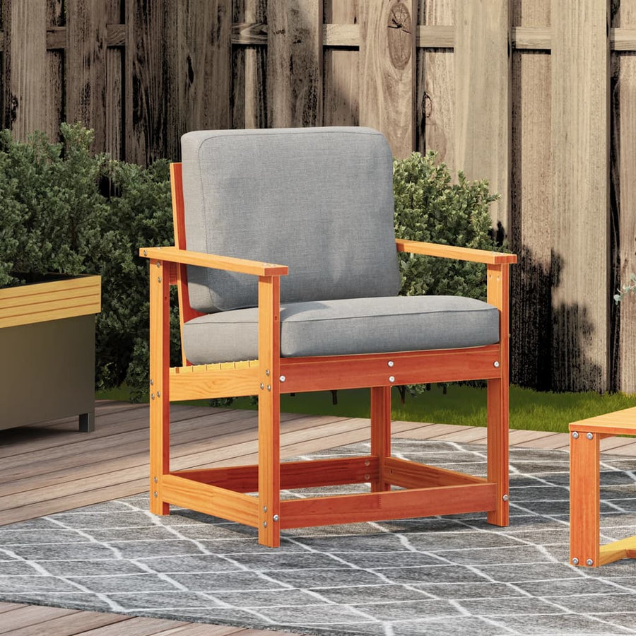Tuinstoel 62x55x77 cm massief grenenhout wasbruin