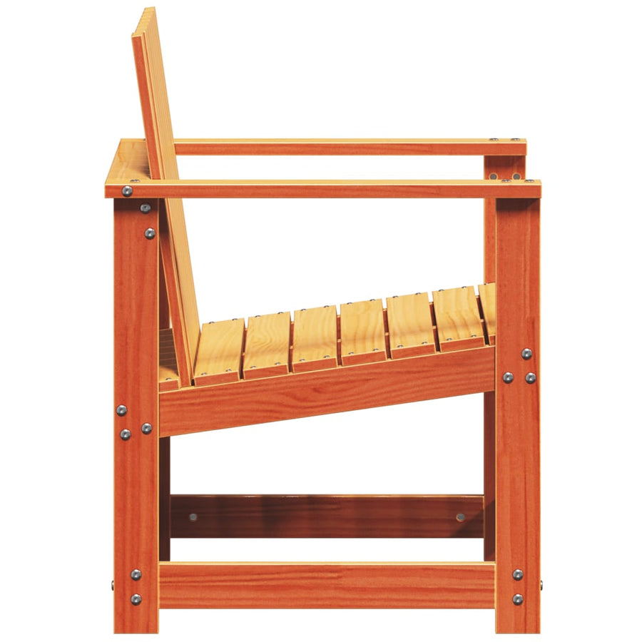 Tuinstoel 62x55x77 cm massief grenenhout wasbruin