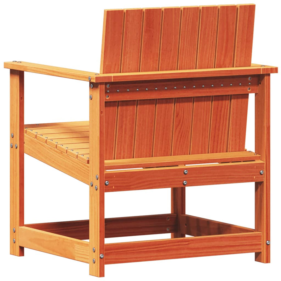 Tuinstoel 62x55x77 cm massief grenenhout wasbruin