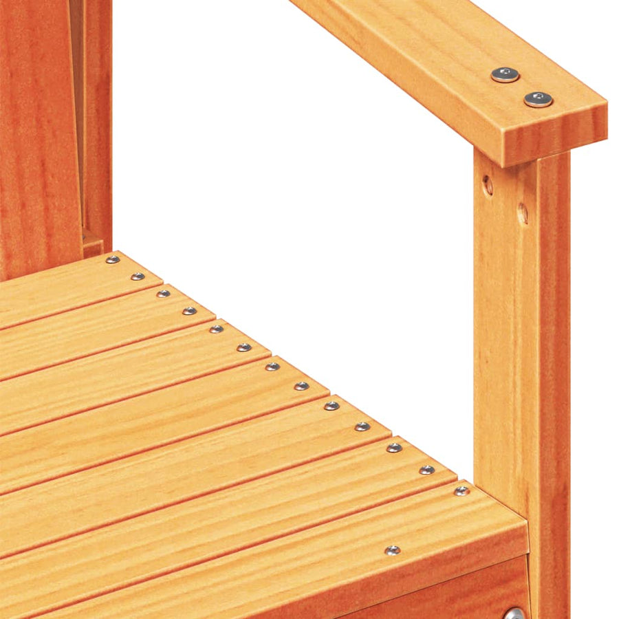 Tuinstoel 62x55x77 cm massief grenenhout wasbruin