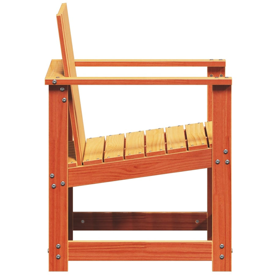 3-delige Loungeset massief grenenhout wasbruin