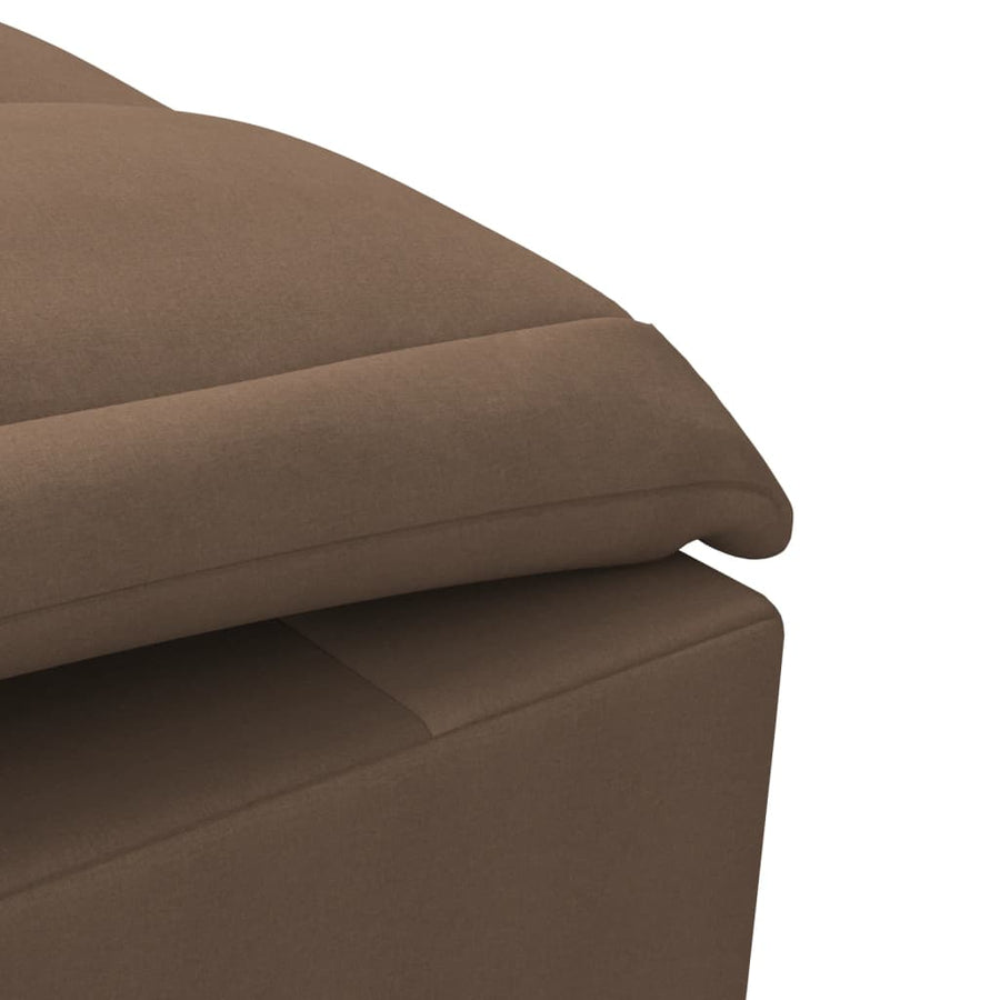 Massage chaise longue met bolster stof bruin