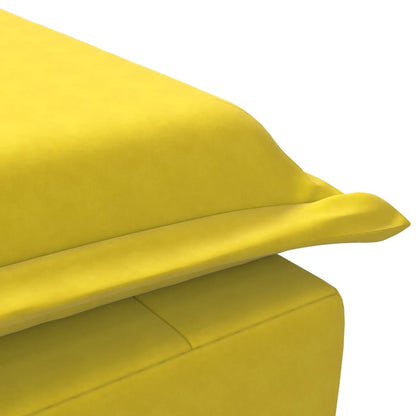 Massage chaise longue met bolster fluweel geel