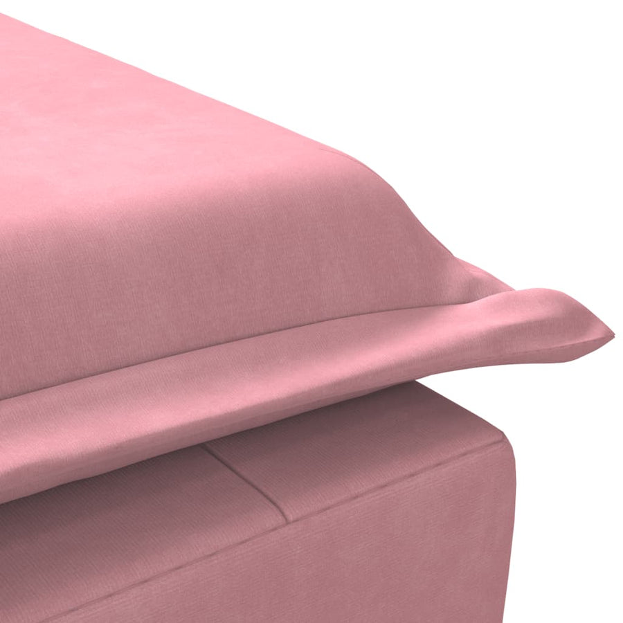 Massage chaise longue met bolster fluweel roze