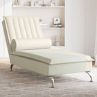 Massage chaise longue met bolster fluweel roze