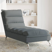Chaise longue donkergrijs 133,5x56x74 cm