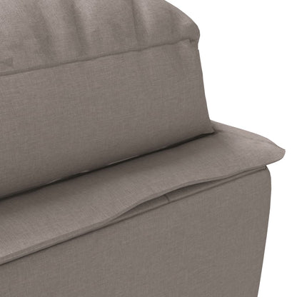 Chaise longue met kussens stof taupe