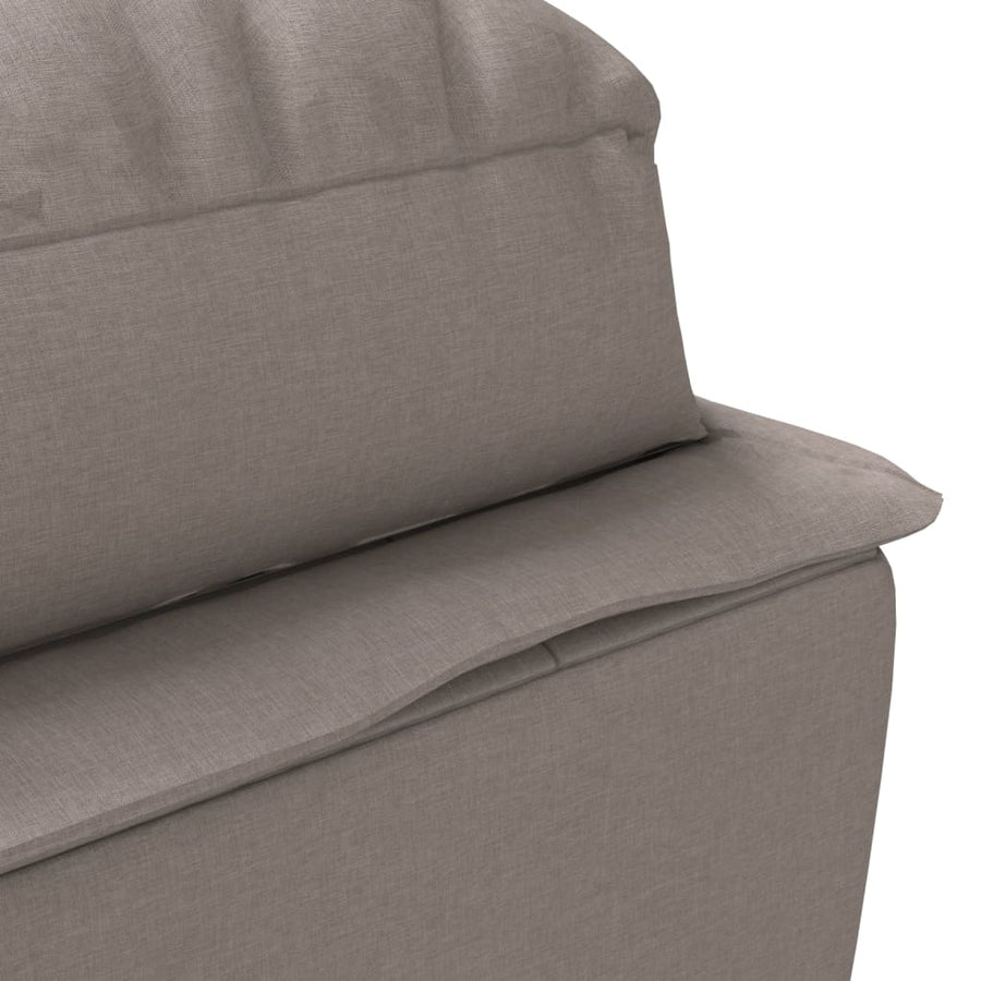 Chaise longue met kussens stof taupe