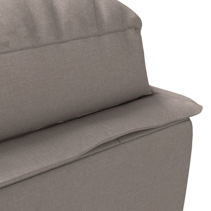 Massage chaise longue met kussens stof taupe