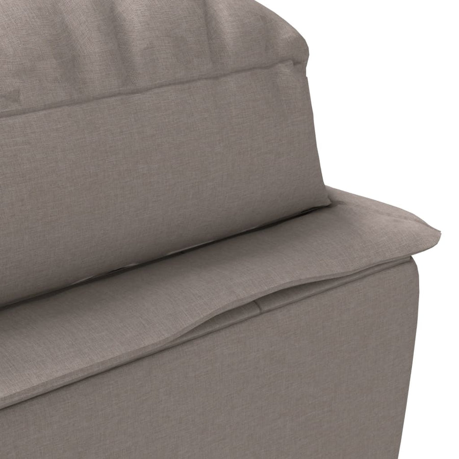 Massage chaise longue met kussens stof taupe