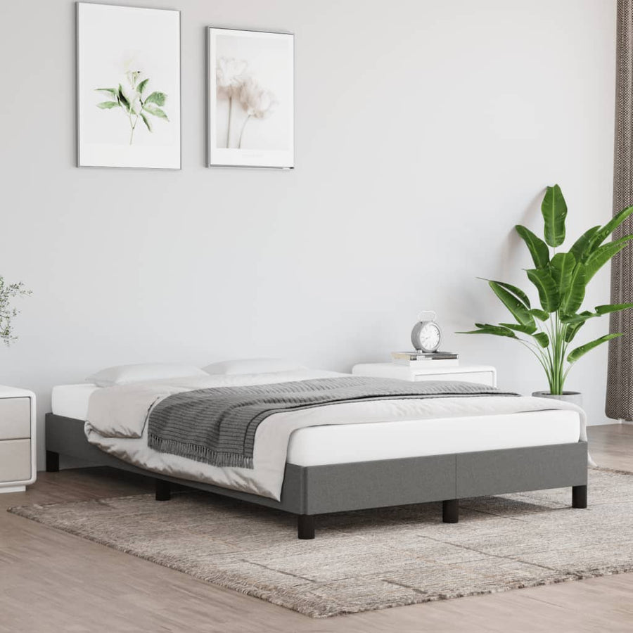 Bedframe Stof Donkergrijs 120 x 190 cm 25 cm