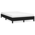 Bed frame without mattress 120x190 cm black fabric