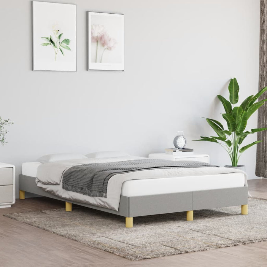 Bedframe Stof Lichtgrijs 120 x 190 cm 25 cm