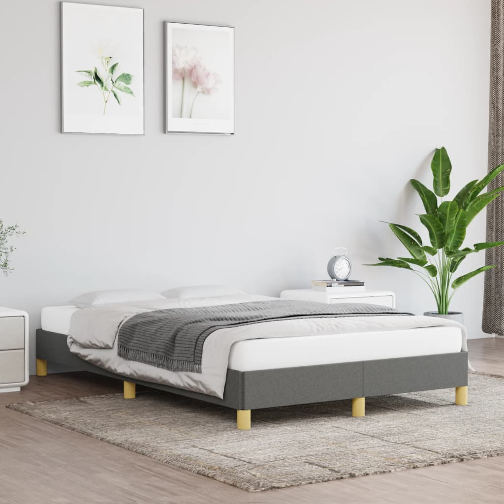Bedframe Stof Donkergrijs 120 x 190 cm 25 cm