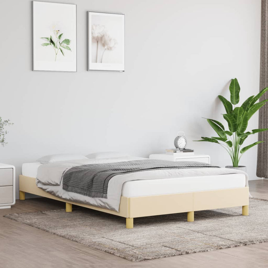 Bedframe Stof Kleurig Crème 120 x 190 cm 25 cm