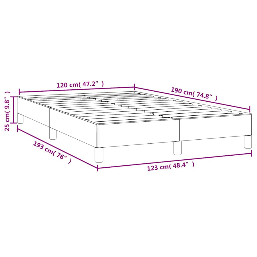Bedframe zonder matras 120x190 cm kunstleer crème