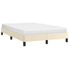 Bedframe 120x190 cm kunstleer crème