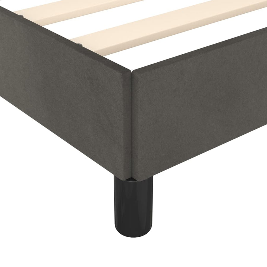 Bedframe Fluweel Donkergrijs 120 x 190 cm 25 cm