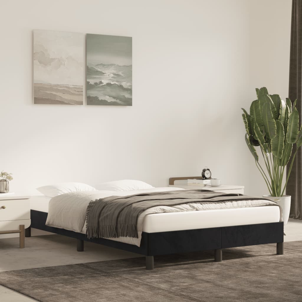 Bedframe Fluweel Zwart 120 x 190 cm 25 cm