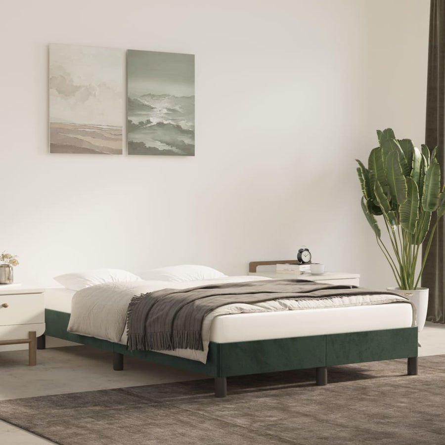 Bedframe Fluweel Donkergroen 120 x 190 cm 25 cm