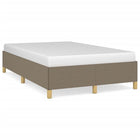 Bed frame without mattress 120x190 cm fabric taupe