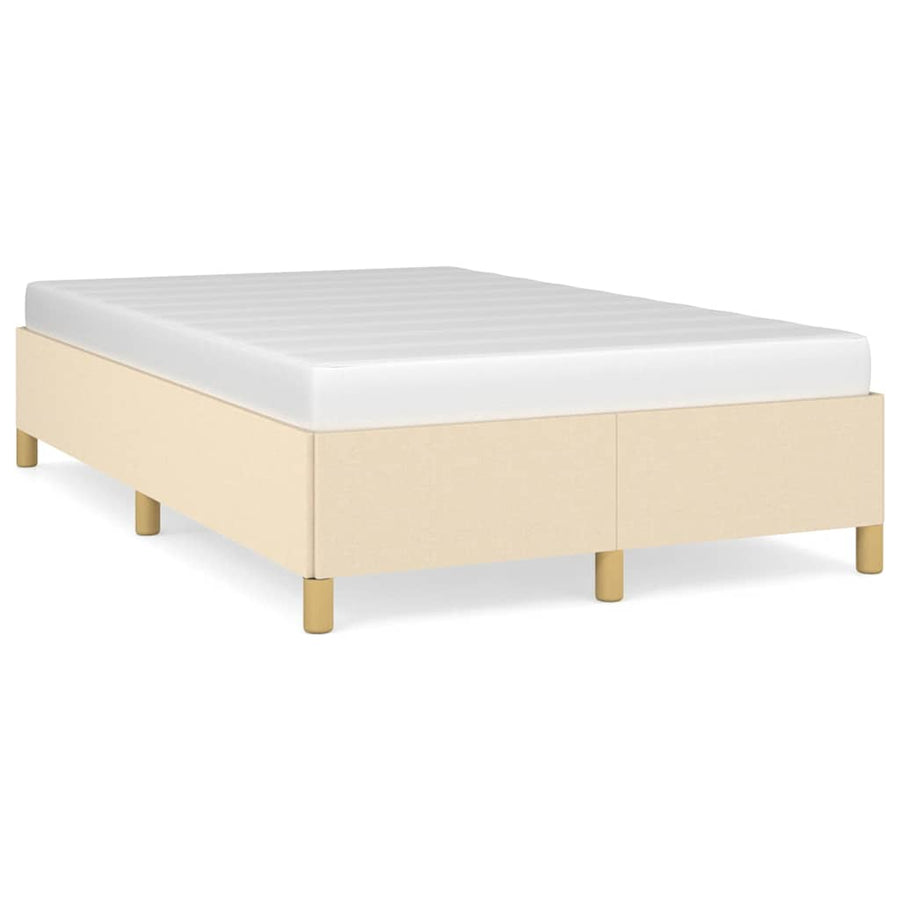 Bedframe Zonder Matras Stof Kleurig Crème 120 x 190 cm 35 cm