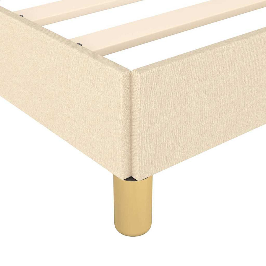 Bedframe Zonder Matras Stof Kleurig Crème 120 x 190 cm 35 cm