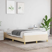 Bedframe 120x190 cm stof crèmekleurig