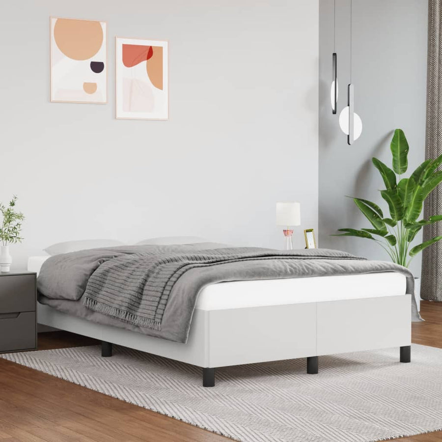 Bedframe Kunstleer Wit 120 x 190 cm 33.5 cm