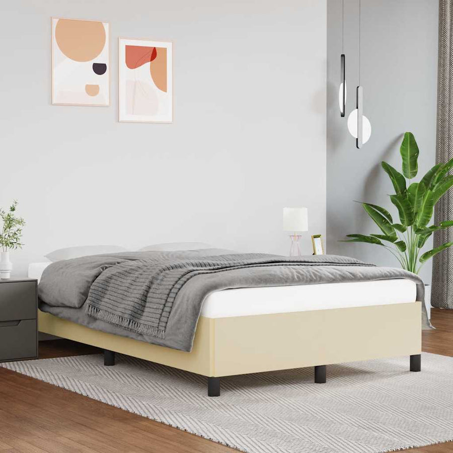 Bedframe zonder matras 120x190 cm kunstleer crème