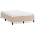 Bed frame without mattress 120x190 cm faux leather cappuccino-coloured