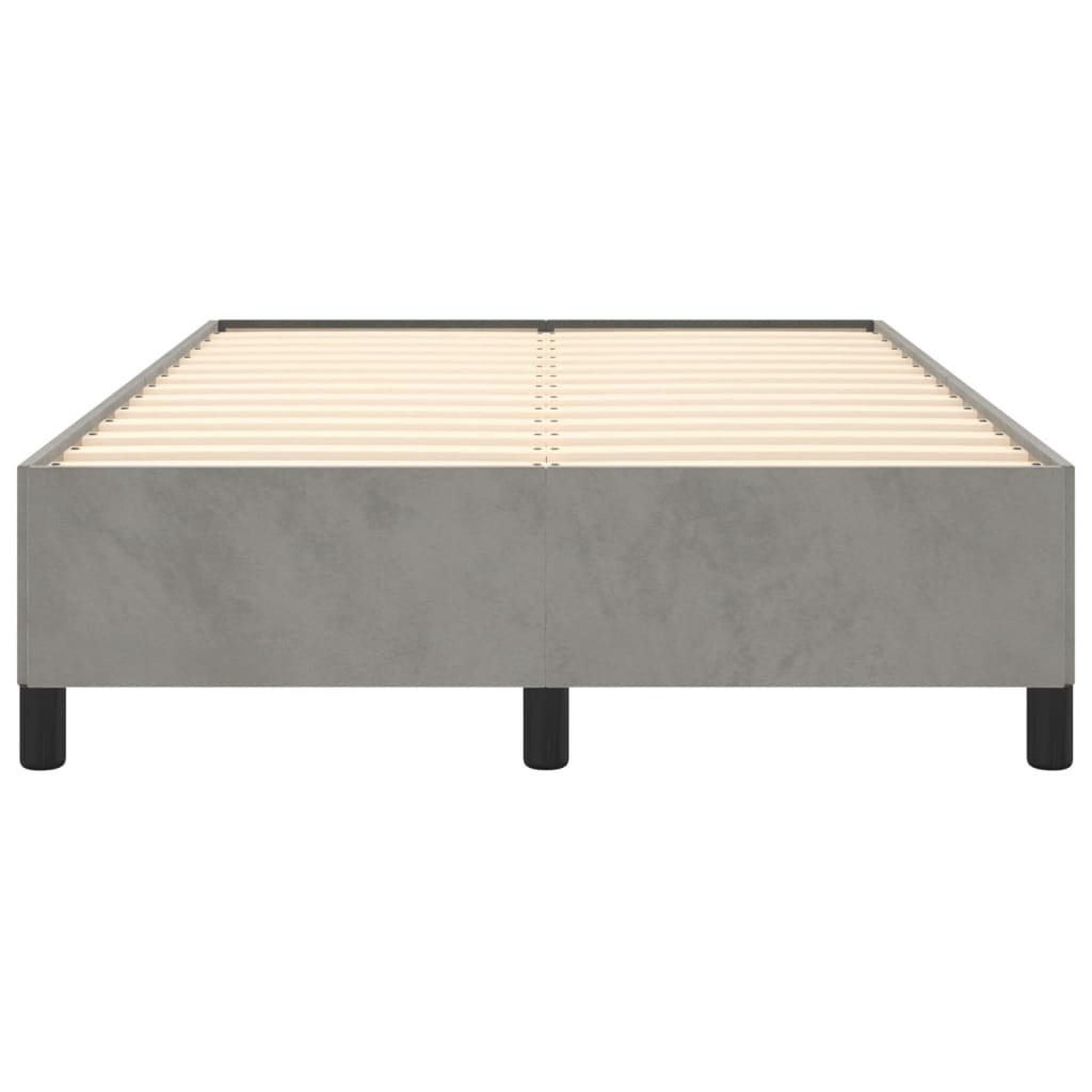 Bedframe Fluweel Lichtgrijs 120 x 190 cm 33.5 cm