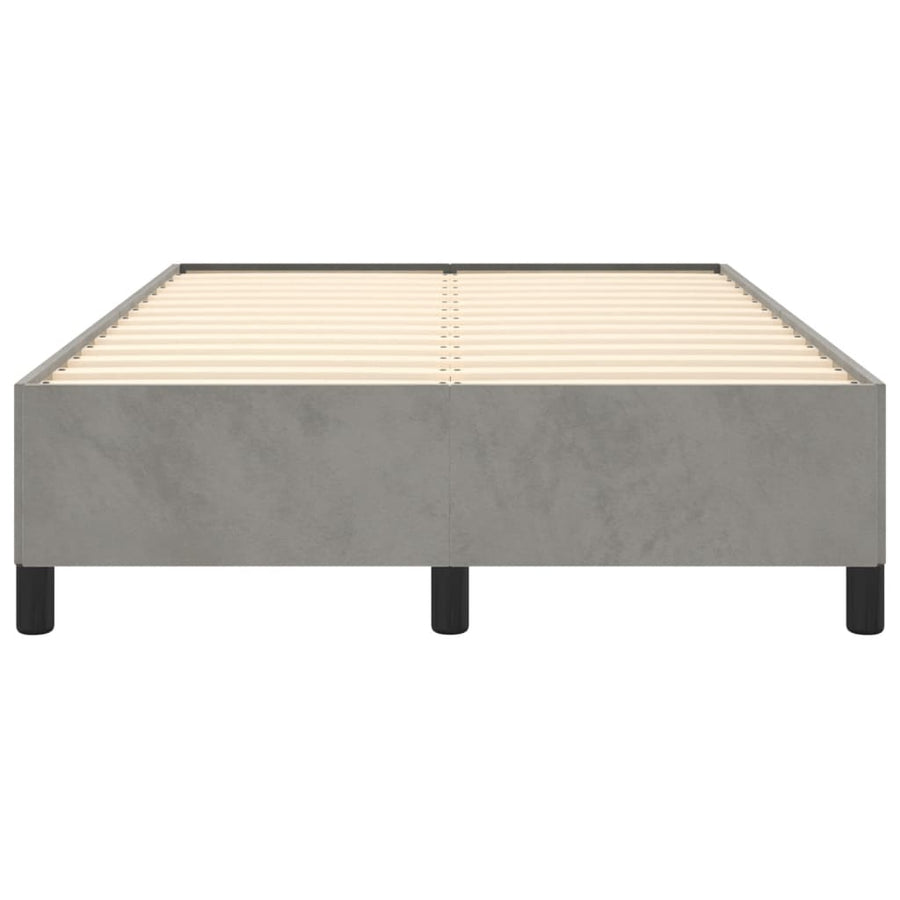 Bedframe Fluweel Lichtgrijs 120 x 190 cm 33.5 cm