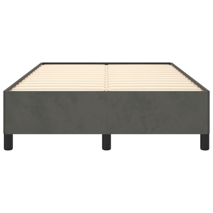 Bedframe Fluweel Donkergrijs 120 x 190 cm 33.5 cm