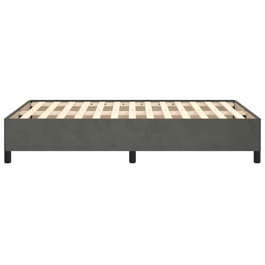 Bedframe Fluweel Donkergrijs 120 x 190 cm 33.5 cm