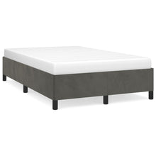 Bedframe Fluweel Donkergrijs 120 x 190 cm 33.5 cm