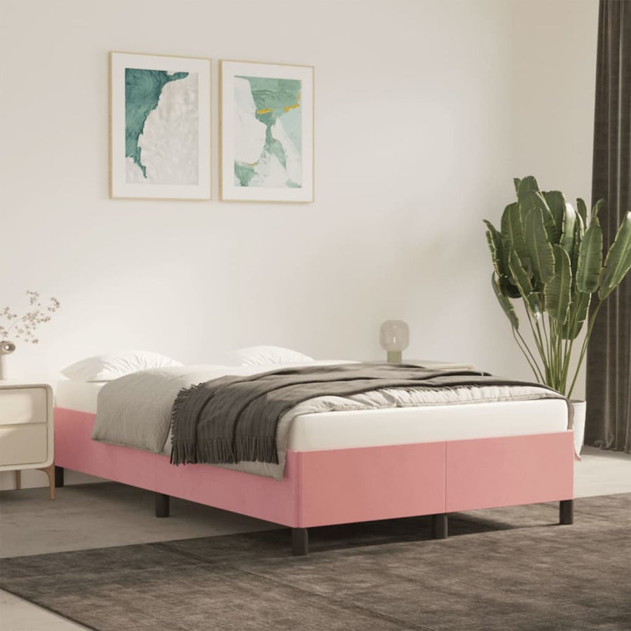 Bedframe Fluweel Roze 120 x 190 cm 33.5 cm