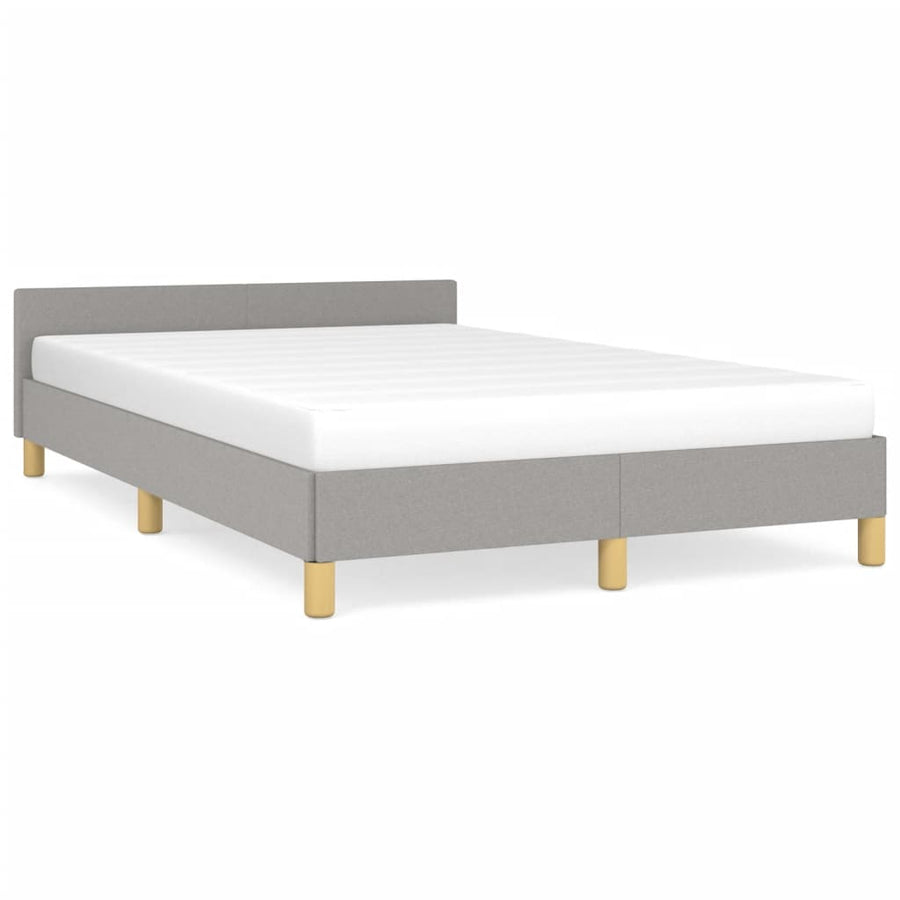 Bedframe Met Hoofdbord Lichtgrijs 120 x 190 cm