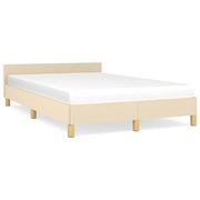Bed frame without mattress 120x190 cm fabric cream