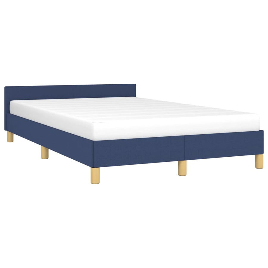 Bedframe Met Hoofdbord Stof Blauw 120 x 190 cm