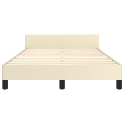 Bedframe zonder matras 120x190 cm kunstleer crème