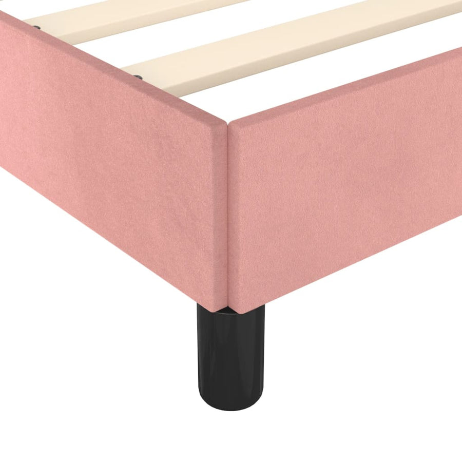 Bedframe Met Hoofdbord Fluweel Roze 120 x 190 cm