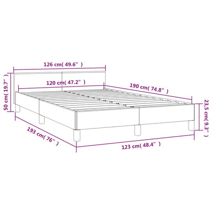 Bedframe Met Hoofdbord Fluweel Roze 120 x 190 cm