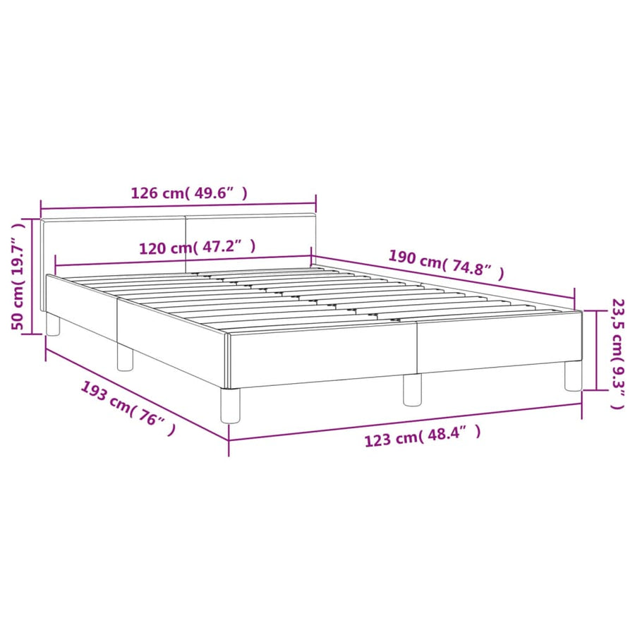 Bedframe Met Hoofdbord Fluweel Roze 120 x 190 cm