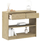 Wandtafel 89,5x36,5x73 cm massief grenenhout eikenkleurig