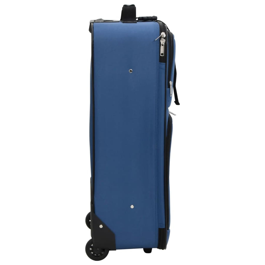 5-delige Kofferset stof blauw Blauw