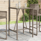 Garden bar table 70x70x110 cm poly rattan grey