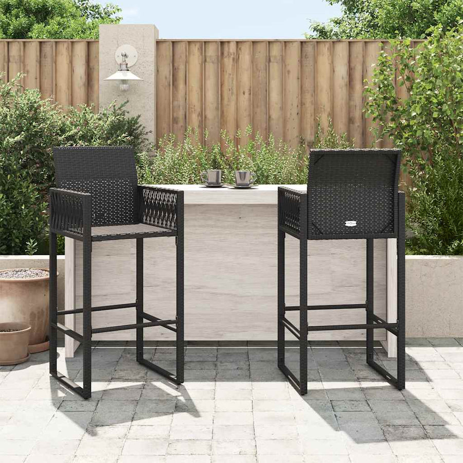 Tuinbarkrukken Poly Rattan 2