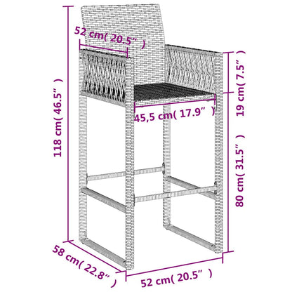 Tuinbarkrukken Poly Rattan 2