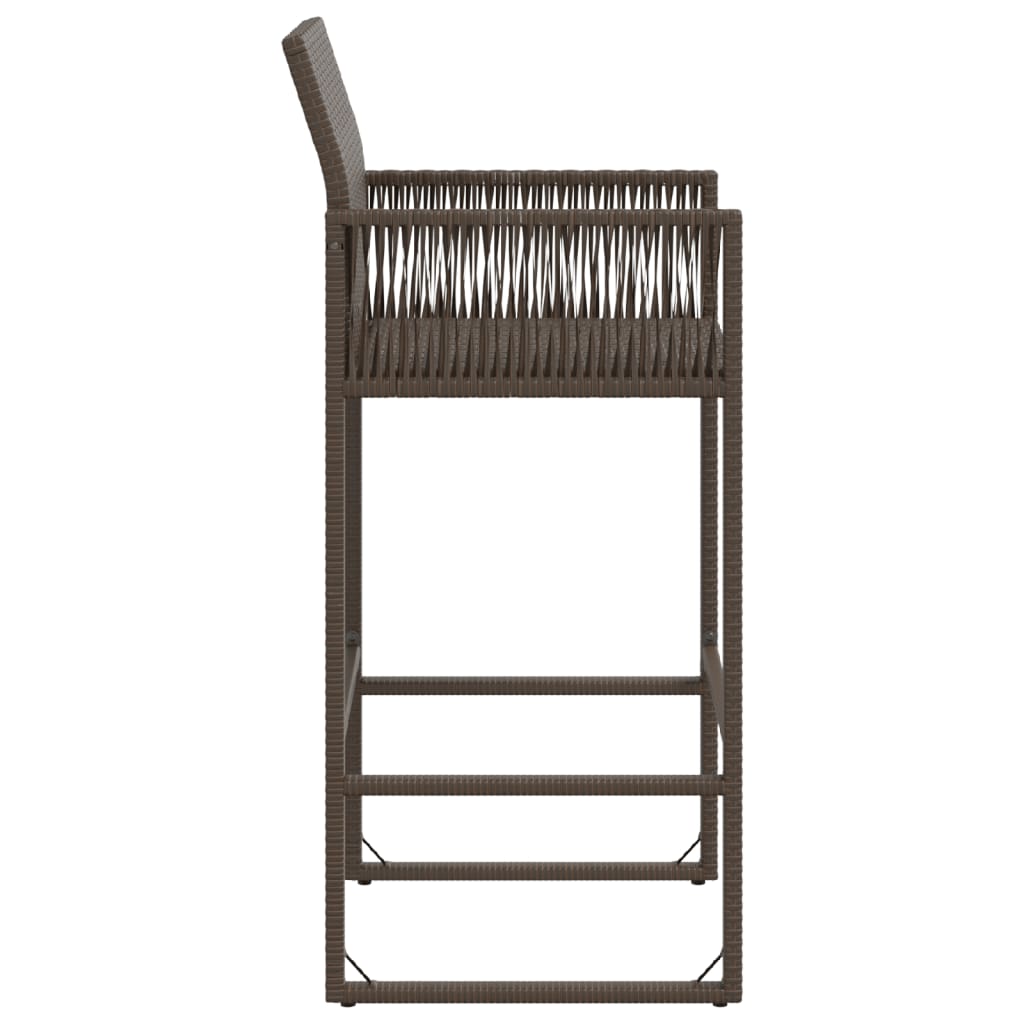 Tuinbarkrukken 2 St Poly Rattan Bruin Donkerbruin